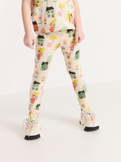 Leggings med husmönster