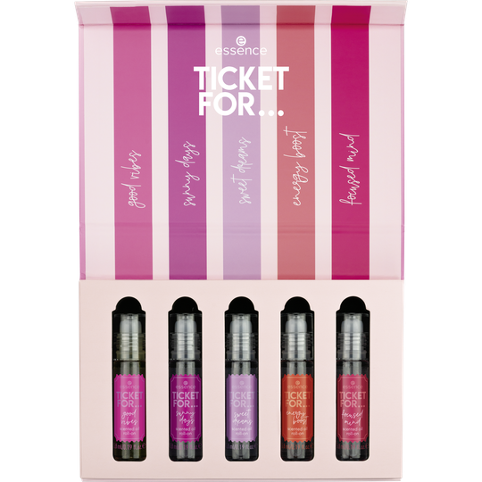 essence TICKET FOR… good moods scented oil roll-ons 29 ml