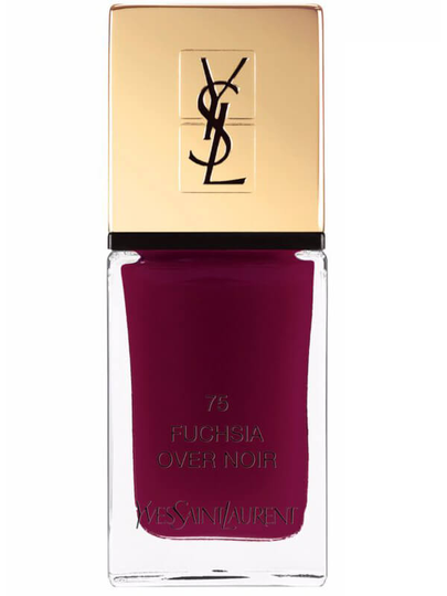 Yves Saint Laurent La Laque Couture Nail Lacquer Fuschia Over Noir 75