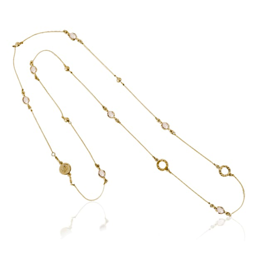 Oyster Iconic Necklace Gold/marble Blue