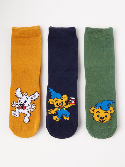 3-pack antislipstrumpor med Bamse