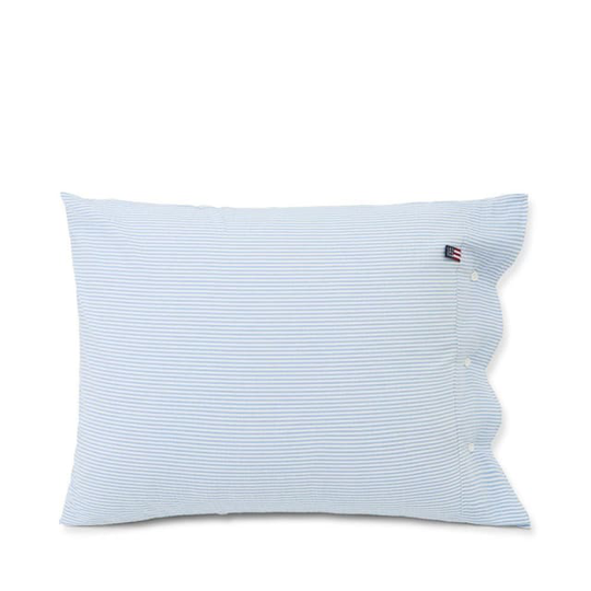 Blue/White Striped Cotton Seersucker Pillowcase