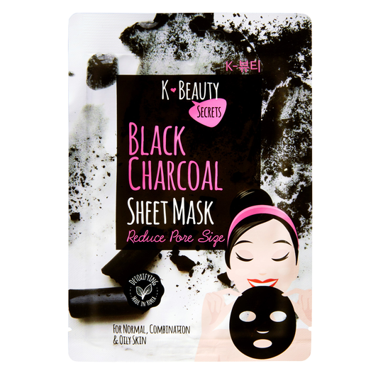 K- Beauty Secrets Black Charcoal Sheet Mask 15 g