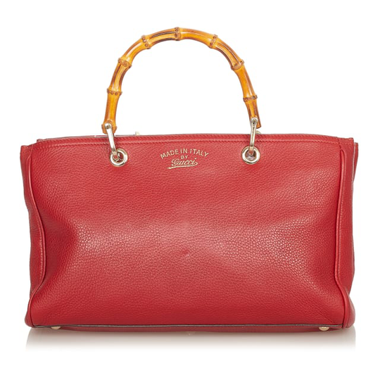 Gucci Bamboo Shopper Leather Satchel