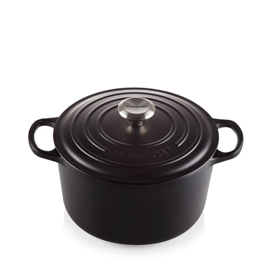 Rund djup gryta - Matte Black