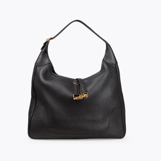 Hermés Black Taurillon Clemence Trim Ii Bag