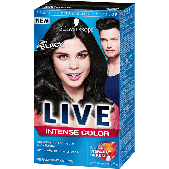 Schwarzkopf Live Color XXL, 99 Deep Black, Schwarzkopf Hårfärg