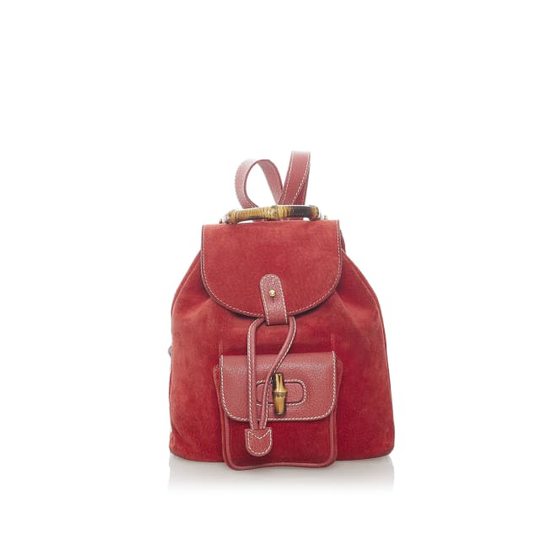 Gucci Bamboo Suede Backpack
