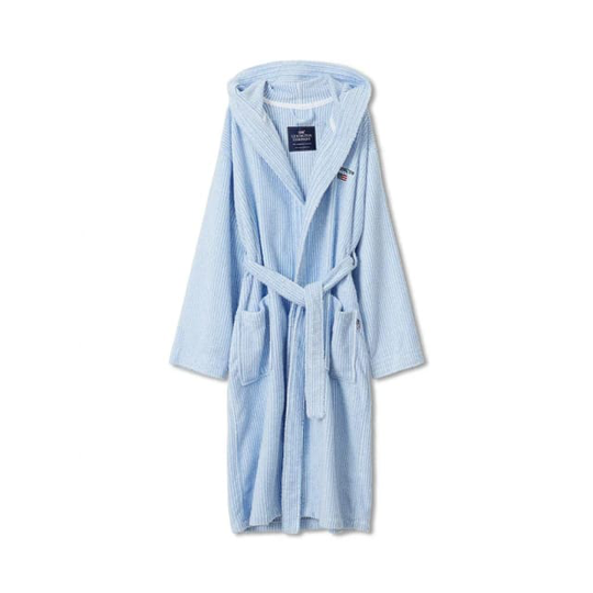 Unisex Striped Cotton-Mix Hoodie Robe