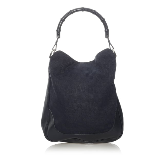 Gucci Bamboo Gg Canvas Satchel
