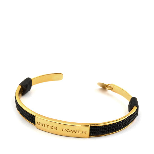 Sister Power Bracelet Black Gold