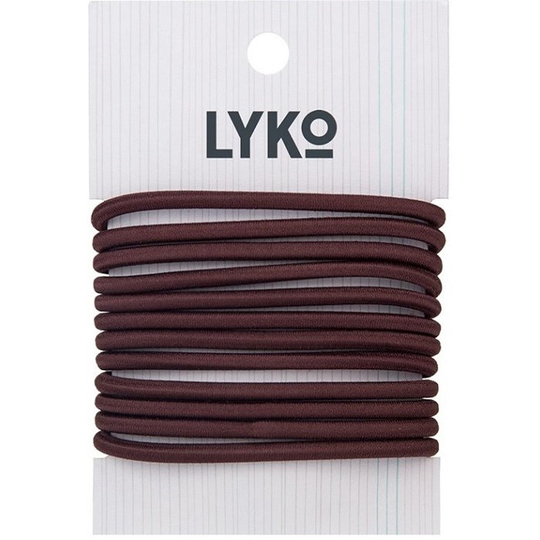 LYKO Hair Tie 12-Pack Brown