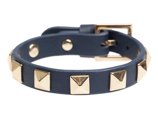 Leather Stud Brace Pale Pink, Dark Armband