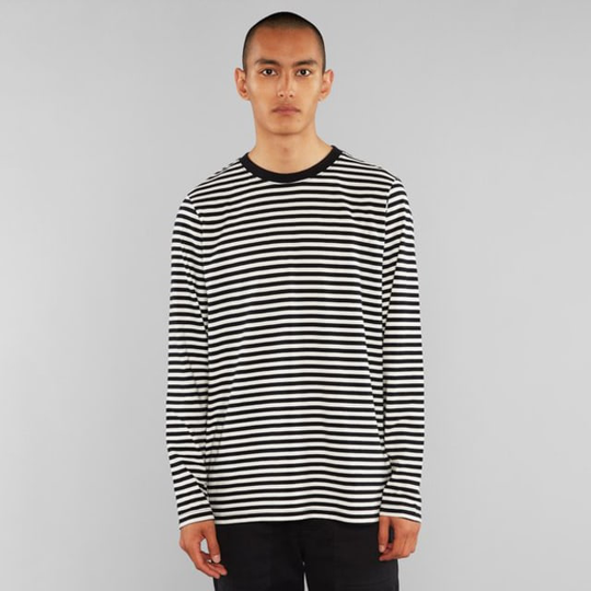 T-shirt Hasle Stripes Black/off-white