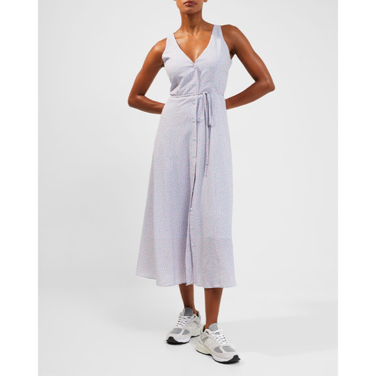 Elao Verona Drape Blue Button Down Dress Dresses