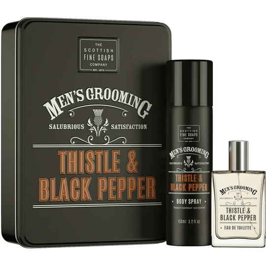 The Scottish Fine Soap Thistle & Black Pepper Fragrance Duo Gift Set