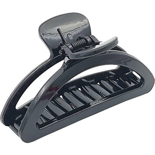 LYKO Open Shape Hair Clip Shiny 9 cm Black