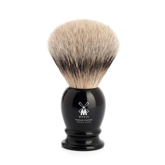 Mühle Rakborste Silvertip Badger Classic Resin Black-L