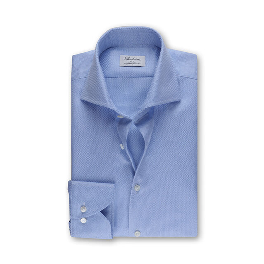 Slimline Shirt Micro Patterned Blue