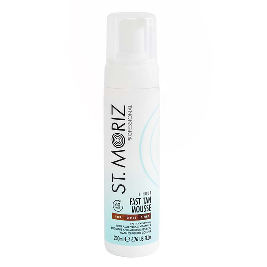 1 Hour Fast Tan Mousse, 200 ml St Moriz Advanced Pro Brun utan sol - Kropp