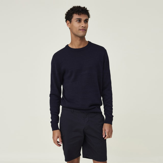Roberto Cotton/linen Blend Crew Neck Sweater