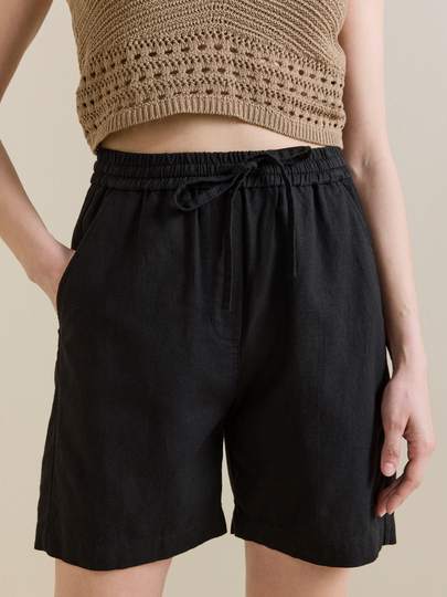 Shorts i linneblandning