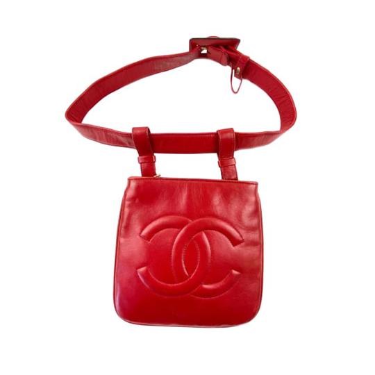 Chanel Cc Caviar Leather Belt Bag