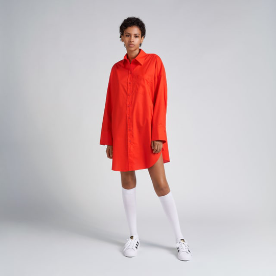 Bomullsskjorta i oversize-modell