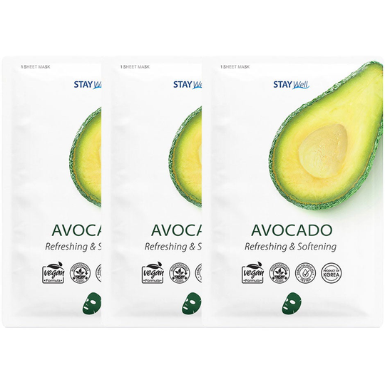 Vegan Sheet Mask Avocado, Stay Well Hudvård