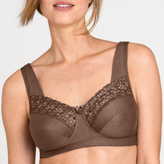 Broderie Anglaise Bomulls-bh Utan Bygel