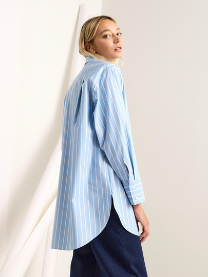 Bomullsskjorta i oversize-modell