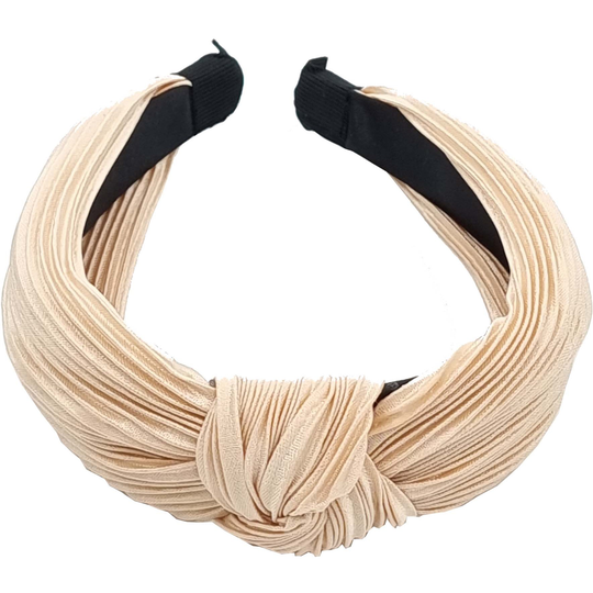 LYKO Plisserat Knutdiadem Beige