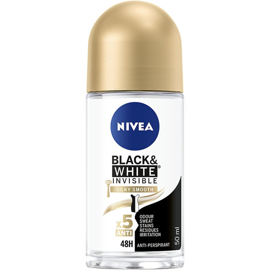 Deo Rollon Black & White Silky Smooth, 50 ml Nivea Deodorant