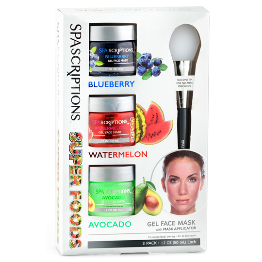 SpaScriptions Super foods Masks, Blueberry, Watermelon, Avocado