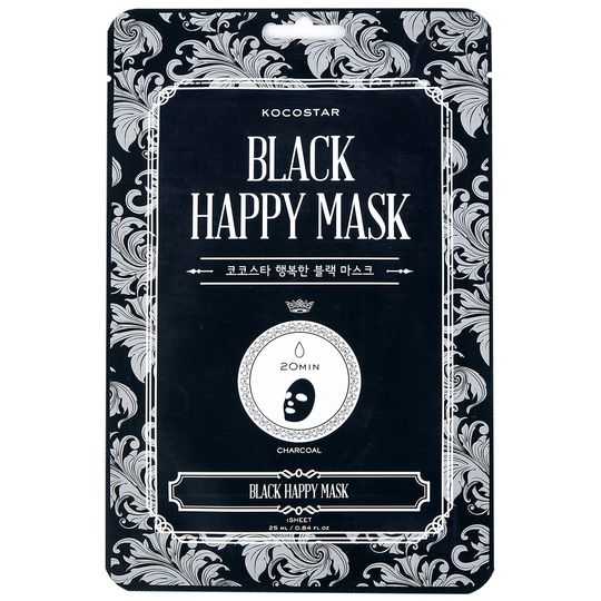 KOCOSTAR Black Happy Mask, 25 ml Kocostar Ansiktsmask