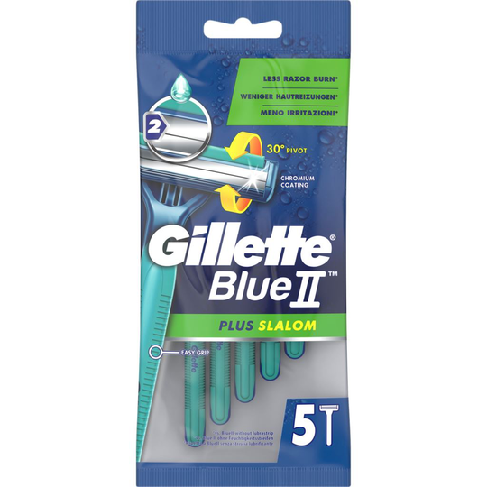 Gillette Blue 2 Plus Slalom Engångsrakhyvlar 5 st