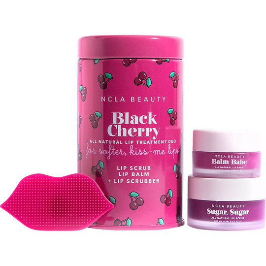 Black Cherry Lip Care Duo + Lip Scrubber, 10+15 ml NCLA BEAUTY Läppbalsam