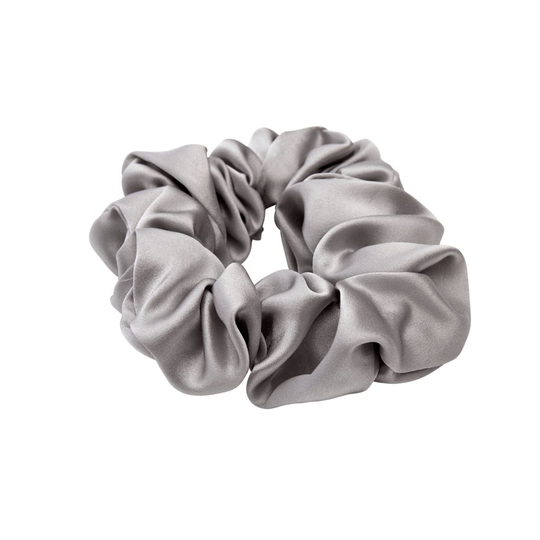 LENOITES Mulberry Silk Scrunchie Grey 1 st
