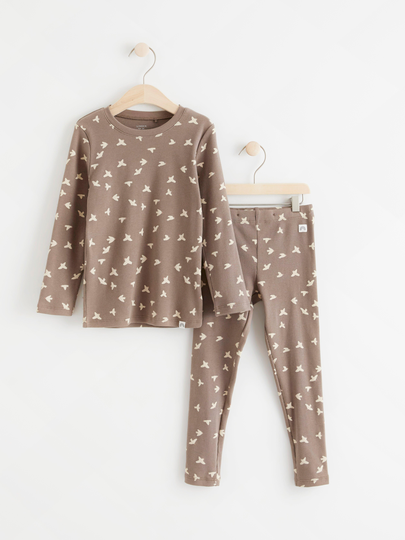 Set med långärmad topp och leggings