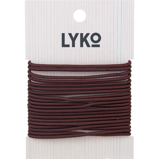 LYKO Hair Tie 20-Pack Brown