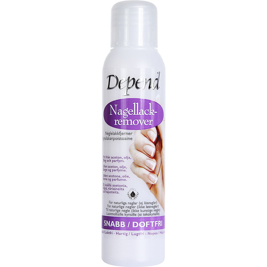 Depend Nagellackremover Snabb/Doftfri, 100 ml Depend Nagellacksborttagning