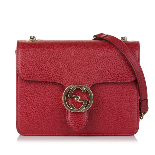 Gucci Small Interlocking G Leather Crossbody Bag