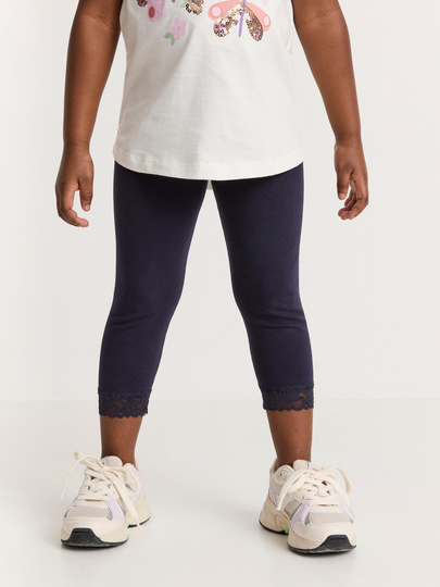 Caprileggings med spets
