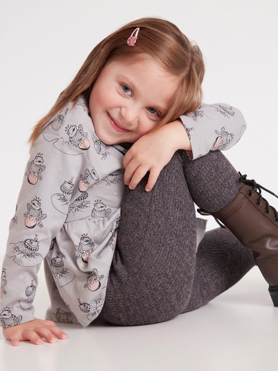 Mjuka ribbade leggings
