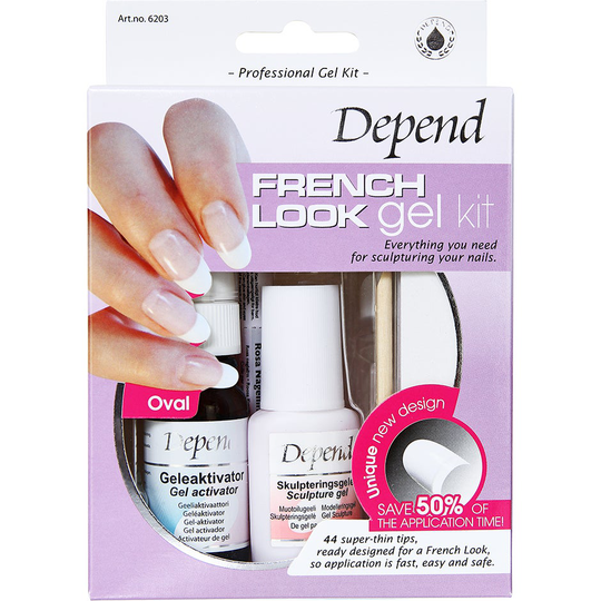 Depend French Look Gelekit Oval - 6203, Depend Lösnaglar