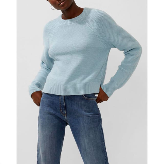Lily Mozart Light Blue Crew Neck Jumper Knitwear