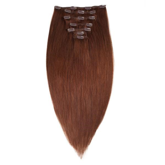 Rapunzel of Sweden Clip-on set Premium 7 pieces 2.0 Dark Brown 50 cm