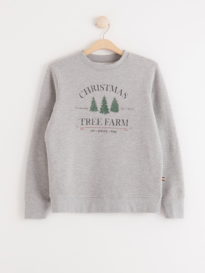 Sweatshirt med tryck