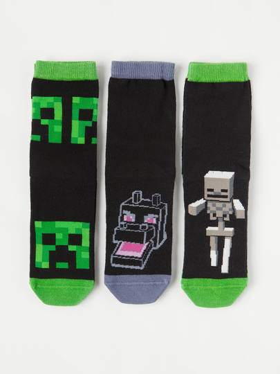 3-pack strumpor med Minecraft