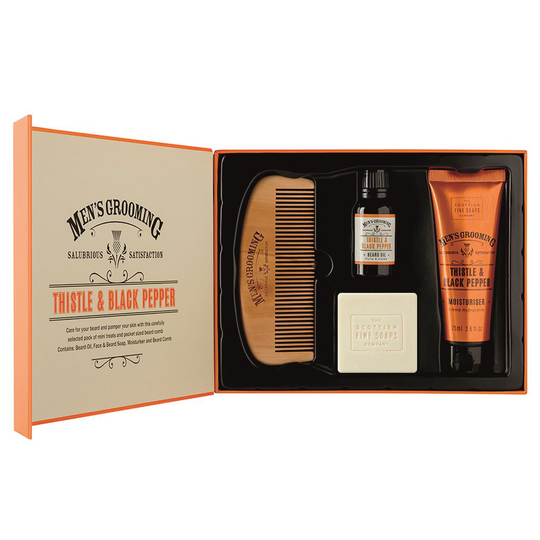 The Scottish Fine Soaps Company Men´s Grooming Thistle & Black Pepper Face & Beard Care Kit